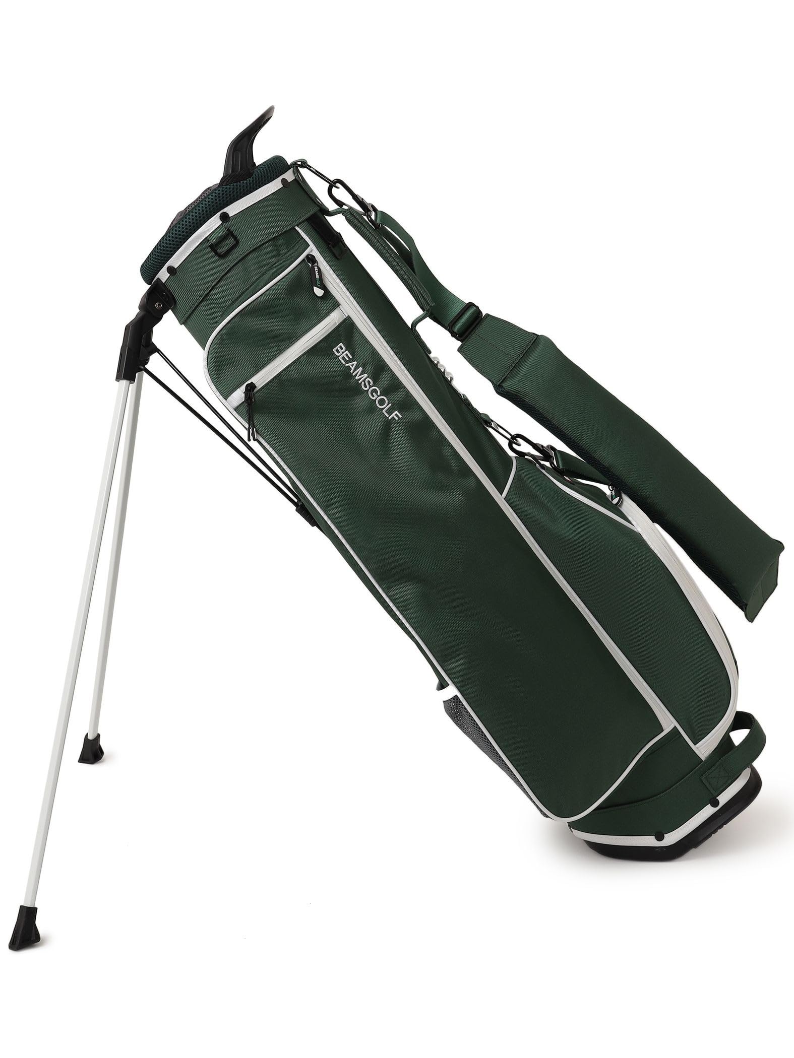 BEAMS GOLF キャディバッグ ブラック グリーン BEAMS GOLF (ビームスゴルフ) キャディバッグ ブラック×グリーン